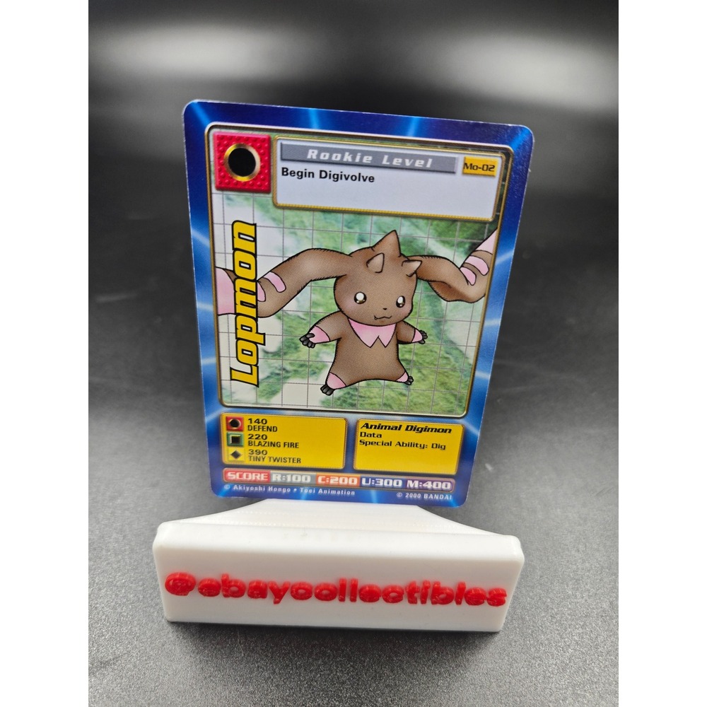 Bandai Digimon Lopmon Bo-02 Rookie Level Digi-Battle Card Game 2000 Series 1